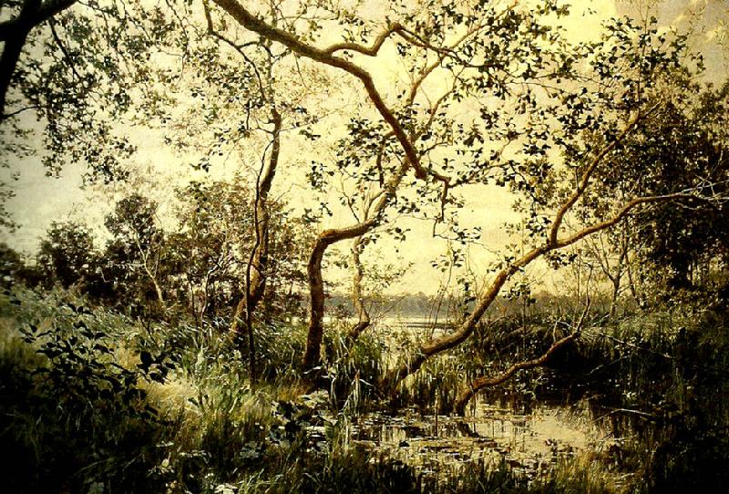 johan krouthen vattenvegetation oil painting picture